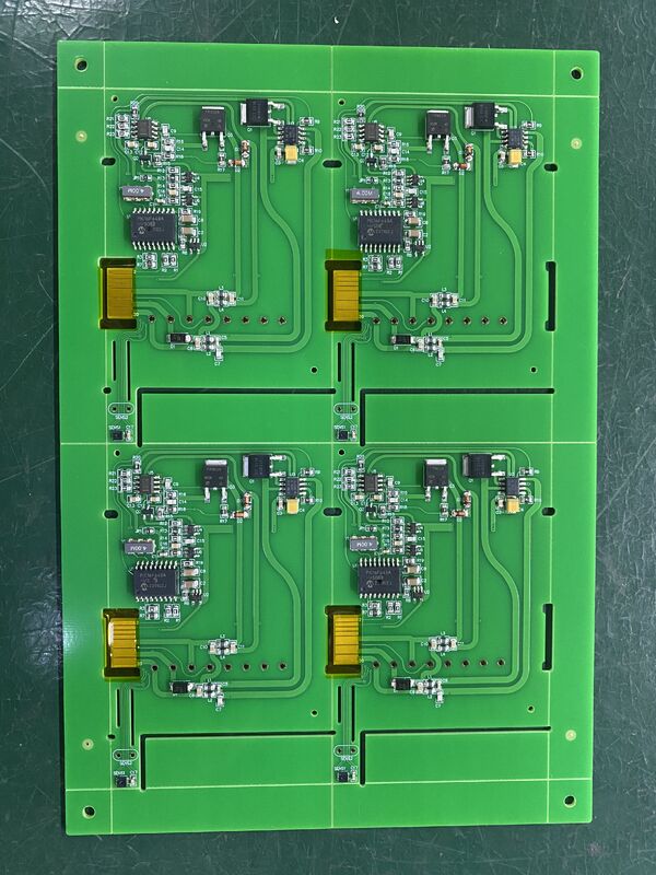 Surface Mount Technology SMT PCB Assembly Utilizing Green Solder Mask and Resistors Providing Electronic Circuit Assembly