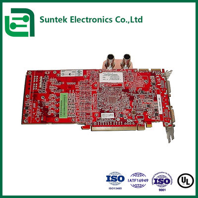Nhà sản xuất PCB chìa khóa trao tay tại Trung Quốc và Campuchia, PCB với lớp phủ soldermask đỏ, hoàn thiện bề mặt ENIG